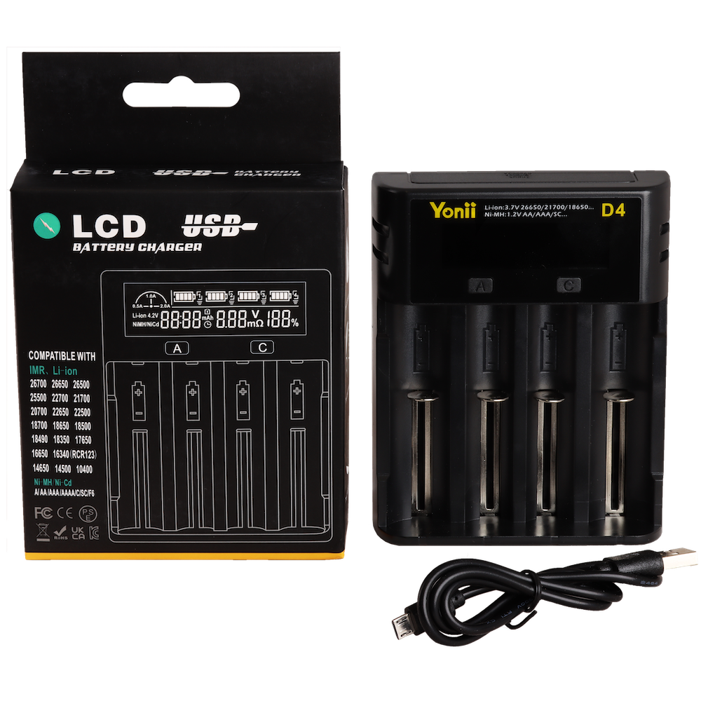 Yonni D4 (four bay battery charger)